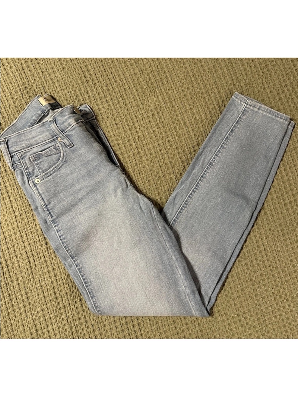 Madewell Womens High-Rise Skinny Jeans Light Wash Blue Stretch Denim 5-Pocket